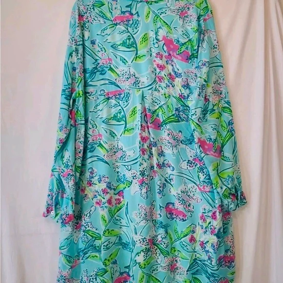 LILLY PULITZER Lilith Tunic Bali Blue Sway This Way - Picture 3 of 5